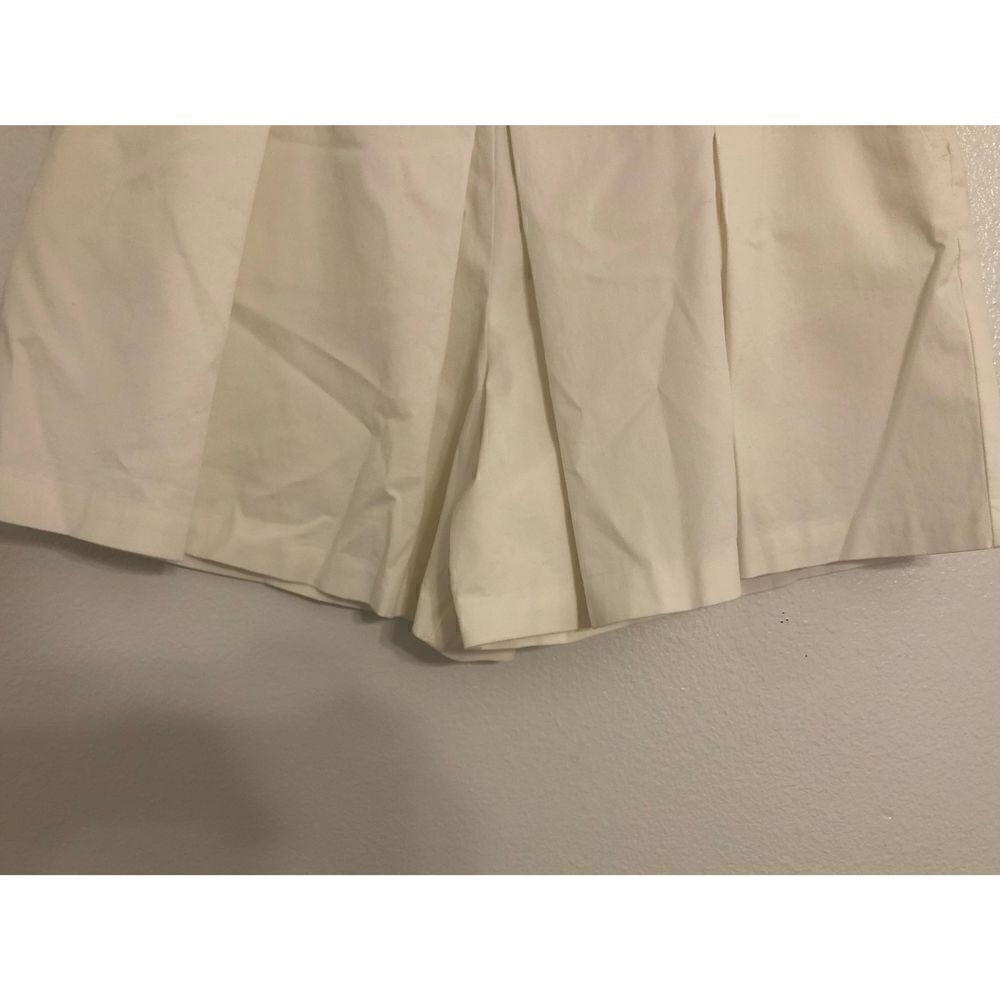 Brand New Anthropologie Maeve White Pleated Front Tennis Mini Skort Size 10 - Picture 6 of 13